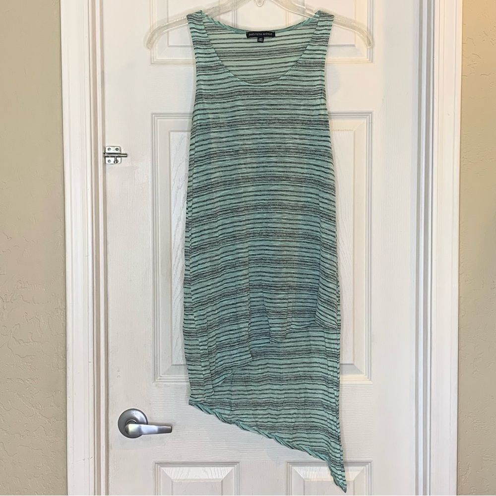 Saks Fifth Avenue Asymmetrical Tank Striped Size Medium